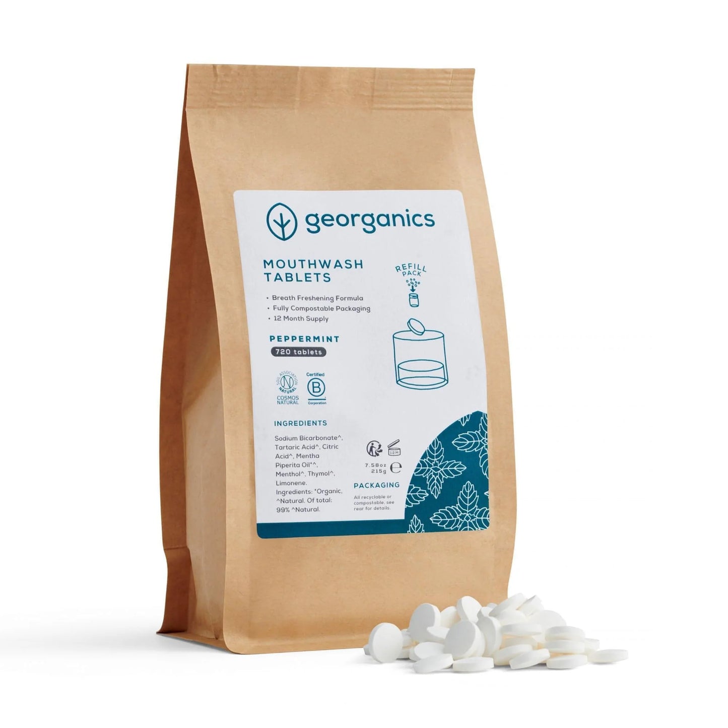 Georganics mouthwash tablets